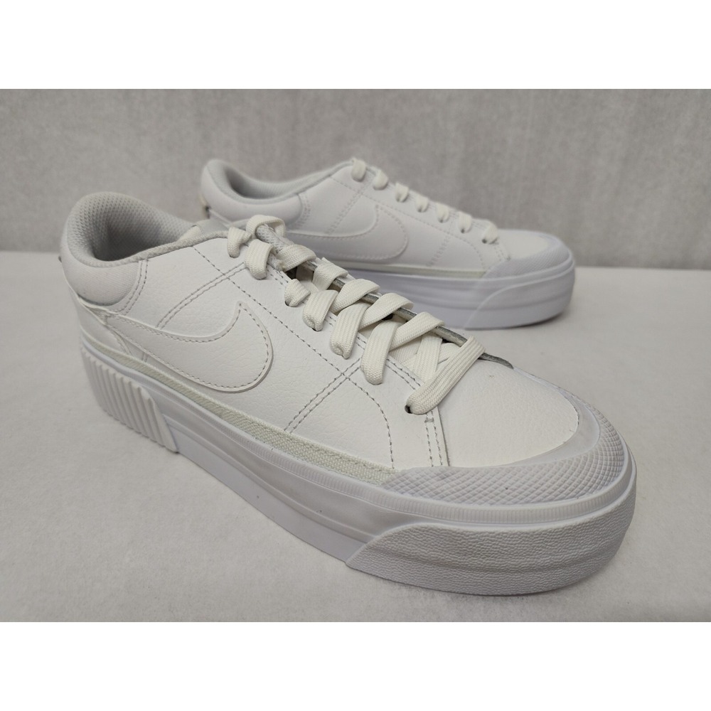 Nike Women's Court Legacy Lift Tennis Shoe DM7590-101 Triple White Sz 6